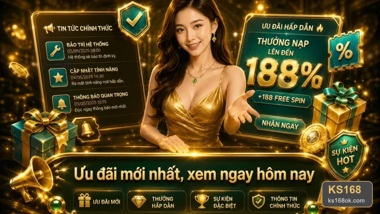 Khuyến mãi KS168: Kiểm tra thời hạn, đối tượng áp dụng và giới hạn nhận thưởng trước khi tham gia – ks168ok.com